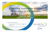 Fostering renewable energy integration in the industry · •Food, beverage and tobacco industry accounts for 5% of global industry energy consumption •Share of energy cost in food