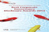 1 0627...2014 Ö l 3 ¿ Ä c Best Corporate Governance Disclosure Awards Objectives Q Raise awareness of corporate governance Q Encourage improvements in the standard of corporate
