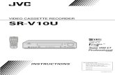 VIDEO CASSETTE RECORDER SR-V10U - JVCpro.jvc.com/pro/attributes/svhs/manual/srv10u.pdfUNIT TO RAIN OR MOISTURE. CAUTION: This video cassette recorder should be used with AC 120V‘,
