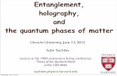Entanglement, holography, and the quantum phases of matterqpt.physics.harvard.edu/talks/utrecht12.pdfsachdev.physics.harvard.edu Lecture at the 100th anniversary Solvay conference,