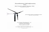 Southwest Windpower, Inc. · Whisper wind turbines. Three level, guy wire supported construction allows the use of lightweight tubing while providing plenty of strength, even in high