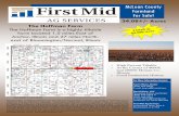 McLean County Farmland For Sale! - First Mid Ag · 2019-01-24 · 152A - Drummer silty clay loam Weighted Soil PI: 123.2 Aerial Photo and Soils data Provided by AgriData Inc. FSA