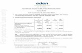 ACN 109 200 900 For personal use only · NTPEP Approvals Obtained NTPEP approval of EdenCrete® and EdenCrete®Pz received, opening the way for approvals by all US DOTs. SALES DURING