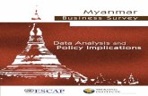 Data Analysis Policy Implications - UN ESCAP Myanmar...Tel: (66-2) 288-1395 Fax: (66-2) 288-1026 E-mail: escap-tid@un.org MYANMAR BUSINESS SURVEY: DATA ANALYSIS AND POLICY IMPLICATIONS