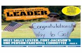 MEET SALLY LESTER, FORT JACKSON’S ONE PERSON ......Page 2 The Fort Jackson Leader July 30, 2020 Fort Jackson, South Carolina 29207 This civilian enterprise newspaper, which has a