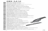 GBS 3,6 deck - IKRA · 2016-12-26 · GBS 3,6 LI Gebrauchsanweisung - Originalbetriebsanleitung Akku Gras- und Buschschere Operating Instructions - Translation of the original Operating