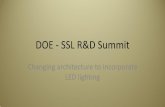 DOE - SSL R&D Summit - Energy.gov · DOE - SSL R&D Summit Changing architecture to incorporate LED lighting . Scott J. Hershman • 10 years Theatrical Lighting Design • 20 years