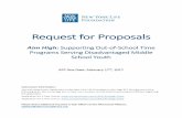 Request for Proposals - Afterschool Alliance...Request for Proposal Overview On behalf of the New York Life Foundation, the Afterschool Alliance invites out-of-school time programs