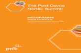The Post Davos Nordic Summit - PwC · in 2016. Jacob Wallenberg Chairman Investor Jacob Wallenberg is Chair of Investor AB since 2005 and Vice Chair of ABB, Ericsson, FAM and Patricia
