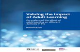 Valuing the Impact of Adult Learning the...We can see the significant impact of the value of taking part in a part-time adult learning on social relationships, volunteering, health