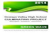 CULMINATING PROJECTmrschlosser.com/cp2014.pdf · 2013-07-16 · Culminating Project Handbook, Class of 2013, page 3 The Culminating Project The Oswayo Valley culminating project will