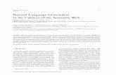 Natural Language Generation in the Context of the Semantic Web · the Semantic Web. Keywords: semantics, natural language text generation, semantic web formalisms, web resources 1.
