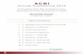 ACBI · 2012-10-08 · Academy of Medical Laboratory Sciences: ACBI 2012 has been approved by the Academy of Medical Laboratory Sciences for the award of 15 CPD points for the two