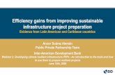 Efficiency gains from improving sustainable infrastructure project ...€¦ · Mexico Costa Rica Guatemala Colombia Ecuador Peru Brazil Honduras Paraguay Nicaragua Bolivia re Score