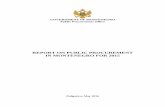 GOVERNMENT OF MONTENEGRO Public Procurement Office · Procurement arranged by Article 2 of this law, submitted information on the contracts concluded by the contracting authorities