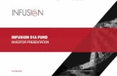 INFUSION 51A FUND · •Your investment’s value is in proportion to the overall, total value of the Fund. • An example: If, the Fund has $16M of Assets Under Management (AUM),