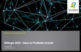 Bilfinger 2020 Back to Profitable Growth · lower SG&A expense quota compared to previous year •Streamlining of processes •Reduction of complexity in structures, organization