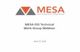 MESA-ESS Technical Work Group Webinarmesastandards.org/wp-content/uploads/2015/04/15_04_15... · 2015-04-15 · SEP2, etc. to determine what already exists, what more is needed, and