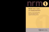 RICS new rules of measurement 1 · 2017-06-13 · NRM 1: Order of cost estimating and cost planning for capital building works The RICS new rules of measurement (NRM) is a suite of