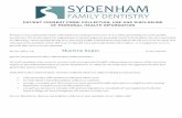 Privacy Consent - Sydenham Family Dentistry · 2020-04-02 · we only share your information with your consent; storage, retention and destruction of your personal health information