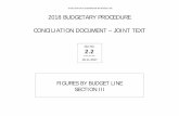2018 BUDGETARY PROCEDURE CONCILIATION DOCUMENT – JOINT …€¦ · conciliation document – joint text . doc no: 2.2 ***** 18-11-2017 . figures by budget line section iii : 2 evolution