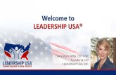 Welcome to LEADERSHIP USA® · Chief Operating Officer LEADERSHIP USA® INC. ... Text 720-334-1619. LEADERSHIP USA® is a membership organization that offers high-quality leadership