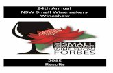24th Annual NSW Small Winemakers Wineshownswwineshow.com.au/PDF/2015 Results.pdf7 2015 Bimbadgen Est. 2015 MCA Riesling Bronze 46.5 8 2015 Four Winds Vineyard 2015 Riesling Bronze