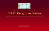 NEW YORK STATE CLE BOARD CLE Program Rules · NEW YORK STATE CLE BOARD. JANUARY 1, 2018 CLE Program Rules JOINT RULES of the APPELLATE DIVISIONS 22 NYCRR 1500 NEW YORK STATE CLE BOARD.