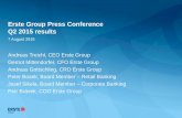 Erste Group Press Conference Q2 2015 results€¦ · 7 August 2015 . Erste Group Press Conference Q2 2015 results . Page Presentation topics . 2 • Business environment • Business