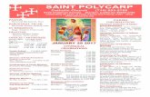 SAINT POLYCARP...2017/01/29  · POLYCARP OF SMYRNA As we prepare to celebrate the feast of our parish patron, St. Polycarp, let's take time to review what we know about this Father