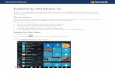 Exploring Windows 10 - Utica College · Exploring Windows 10 Windows 10 is designed to please both touch and mouse users. It’s also designed to be intuitive for users of both Windows