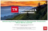 Advancing Energy Efficiency in Wastewater Treatment: What ... · Energy Efficiency at Wastewater Treatment Facilities. A workshop hosted by Illinois EPA Office of Energy. Join us