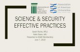 Science & security effective practices Science... · 2019-06-07 · oversee functions ranging from export controls, to review of foreign visitors, to issues associated with international