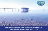 ANNUAL REPORT 2017/18 - Bembridge Parish Council...BEMBRIDGE PARISH COUNCIL ANNUAL REPORT 2016/17 Best Kept Extra Large Village 2016 2016 – 2017 PARISH COUNCILLORS North Ward –
