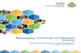Managing Conflicts of Interest PolicyVersion v5.1 Responsible Committee Trust Management Group Responsible Director ... Introduces common principles and rules for managing conflicts