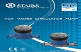 HOT WATER CIRCULATOR PUMP - STAIRS · EEI ≤ 0.23 according to 2009/125/EC Directive Control Panel: Pumped Liquids: Clean water, non-corrosive and non-abrasive liquids Operating