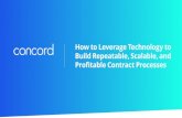 How to Leverage Technology to Build Repeatable, Scalable, and · How to Leverage Technology to Build Repeatable, Scalable, and Profitable Contract Processes. TRAVIS BICKHAM VP of