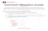 Common Mistakes Guide - mistakes using the Common Mistakes Guide before you submit. Failure to revise