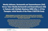 Weekly Selinexor, Bortezomib and Dexamethasone (SVd ...€¦ · Selinexor + bortezomib + dexamethasone (SVd)1, 3 (n=19 non-refractory PI patients) 17.8 9.0 0 5 10 15 20 SVd non-Refractory