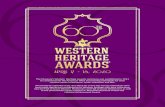 The Museum’s Western Heritage Awards ceremony was ... · The Museum’s Western Heritage Awards ceremony was established in 1961 to commemorate the American West by honoring individuals