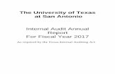 Internal Audit Annual Report For Fiscal Year 2017 · Report Issued by Weaver and Tidwell, L.L.P. ... SACS - Financial Aid Consulting 2017-55F 3/16/17 Assist Student Financial Aid