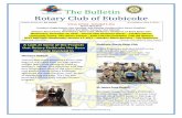 The Bulletin Rotary Club of Etobicoke · 09-12-2016  · The following “Thank You” letter was received; Rotary Club of Etobicoke ℅ Gillian Dugas Dear Rotary Club, Thank you
