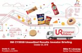 9M CY2018 Unaudited Results Investor Briefing - urc.com.ph · URC Thailand: Biscuits and Wafers, Sep 2018, URC Vietnam: RTD Tea, Energy Drink - Sep 2018 Philippines CATEGORY MARKET