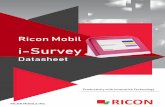 i-Survey · RICON i-Survey application and powerful back-end reporting system allows survey data to be viewed and analysed instantly. i-Survey questions can be easily added, changed