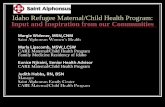 Idaho Refugee Maternal/Child Health Program: Input and … · 2010-10-15 · Our Health Advisors (Arabic, Burmese, Farsi, French, Kirundi, Kizigua, Maay Maay, Nepali, Russian, Somali,