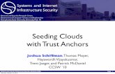 Seeding Clouds with Trust Anchors · Seeding Clouds with Trust Anchors Joshua Schiffman, Thomas Moyer, Hayawardh Vijayakuamar, Trent Jaeger, and Patrick McDaniel CCSW ’10 1 Saturday,