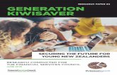 RESEARCH PAPER #3 GENERATION KIWISAVER · RESEARCH PAPER #3. RESEARCH CONDUCTED FOR THE FINANCIAL SERVICES COUNCIL. JUNE 2018. GENERATION. KIWISAVER. SECURING THE FUTURE FOR YOUNG