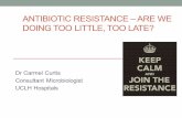 ANTIBIOTIC RESISTANCE –ARE WE DOING TOO LITTLE, TOO LATE?anaesthesiaconference.kiev.ua/materials_2016/0087_Carmel Curtis.pdf · 10.30_Carmel Curtis(Великобританія)