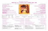 December 16, 2018 HOLY CHILD CHURCH · 2018-12-16 · 1 4747 Amboy Road, Staten Island, N.Y. 10312 718-356-5890 HOLY CHILD CHURCH December 16, 2018 PASTOR & VICAR PARISH MANAGER Mary