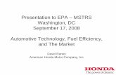 Presentation to EPA – MSTRS Washington, DC September 17, … · 2015-01-21 · footprint automatically raises standards – no change in stringency 43 46 Footprint Fuel Economy